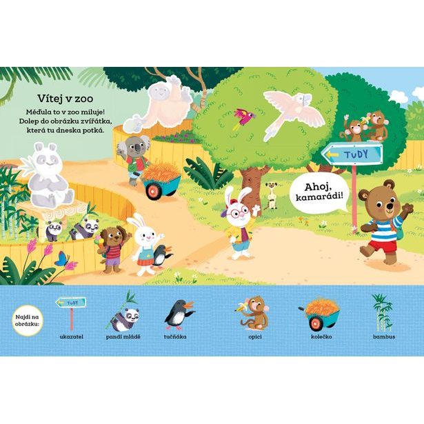 MÉĎULA ŠIKULA: POZNÁVÁME ZVÍŘÁTKA – Samolepková knížka