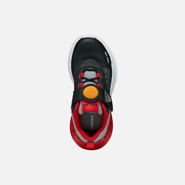 Černé chlapecké svítící tenisky Geox Activart Illuminus