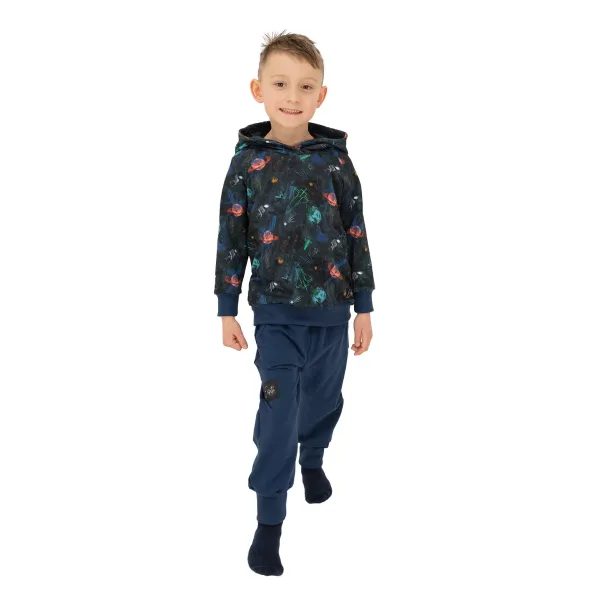 ESITO Dětská mikina s kapucí Universe - modrá / 74 - 80