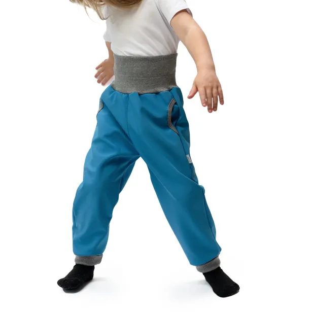 ESITO Rostoucí softshellové kalhoty Sport Turquoise - tyrkysová