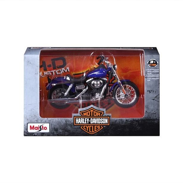 Maisto Maisto - HD - Motocykl - 2006 Dyna Street Bob, metal modrá, série 44, blister box, 1:18