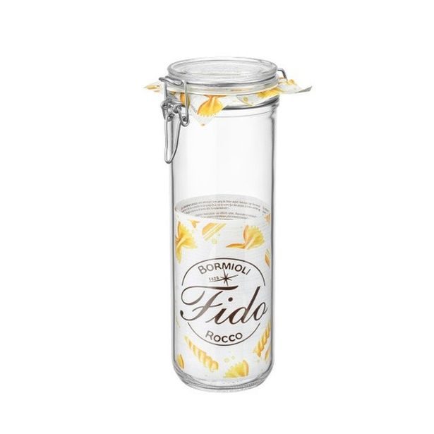 dóza 1,46l FIDO-Bormioli, SPAGHETTI, d 9,8x28cm, patent.sklo