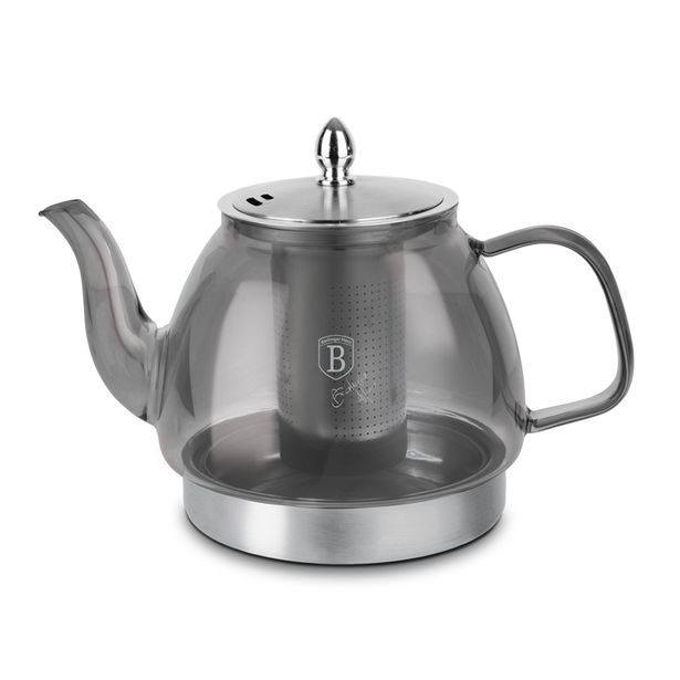 BERLINGERHAUS Konvice čajová termosklo s filtrem 1,2 l šedá pro indukci BH-8944
