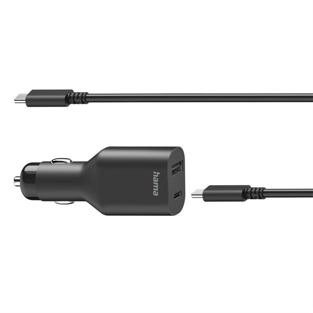 Hama USB-C napájecí adaptér do vozidla pro notebooky, Power Delivery, 5-20V/70W