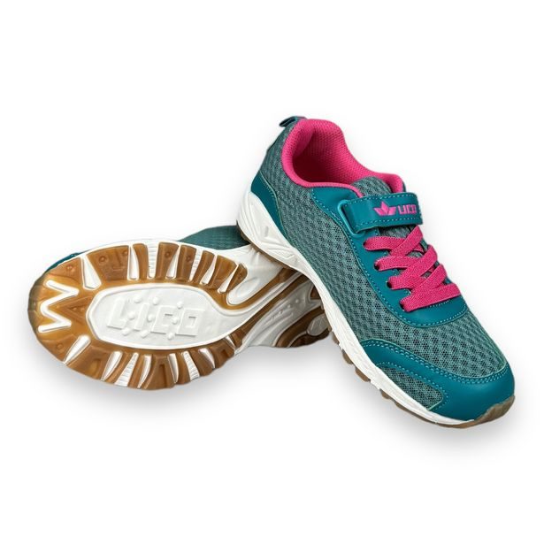 Dětská sálová obuv LICO - Türkis/pink