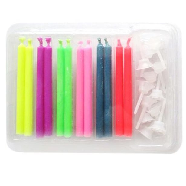 TORO SVÍČKY NA DORT S BAREVNÝM PLAMENEM 12KS S DRŽÁČKEM