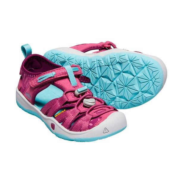 Sandále KEEN MOXIE SANDAL J, red violet/pastel turquoise