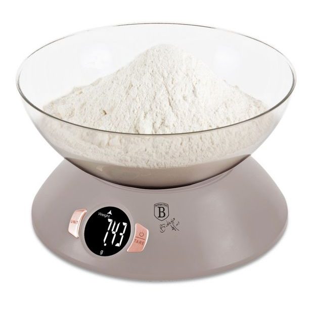 BERLINGERHAUS Váha kuchyňská s miskou Taupe Collection BH-9616