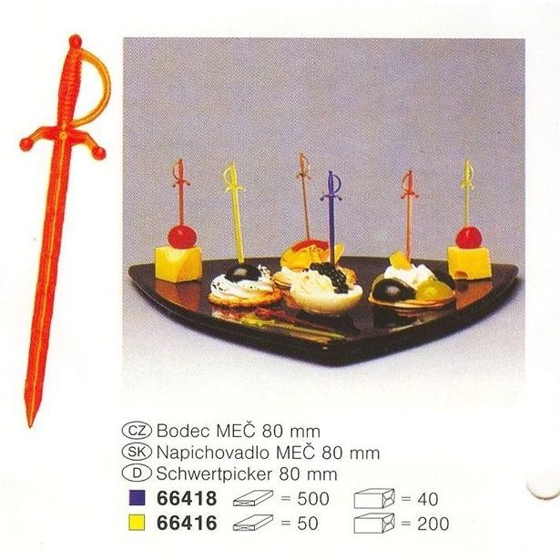 napichovátka 50ks MEČ 8cm