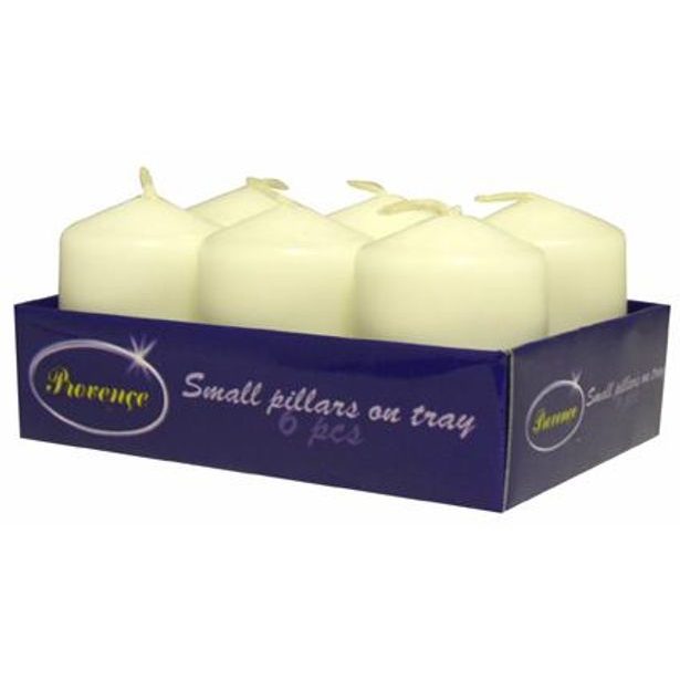 Provence Svíčka válec 6 ks bílá, 3, 8 x 5, 5 cm_hamashop