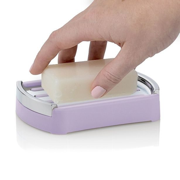 KELA Miska na mýdlo Marta plast, fialová 12,5x9x2,5 cm KL-24544