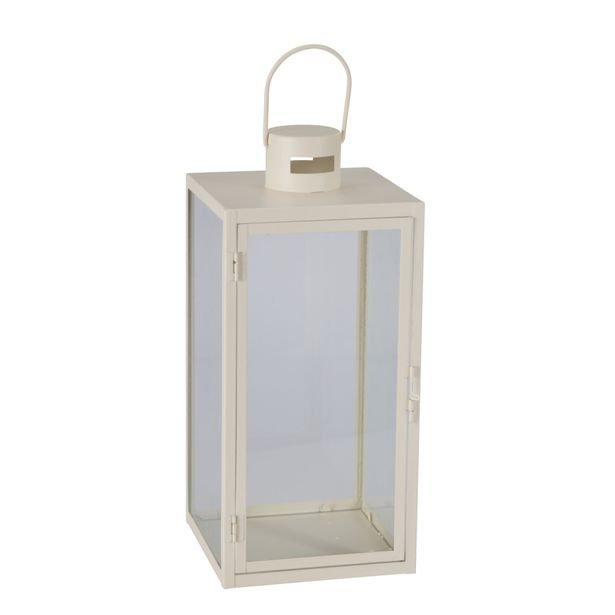 PROGARDEN Lucerna kovová sada 2 ks 18 / 14 cm bílá KO-NB1251570