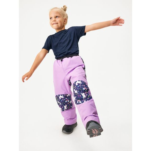 Unuo Dětské zimní rostoucí oteplovačky Polar, Lila, Jednorožci