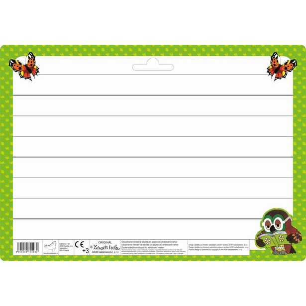 Oboustranně stíratelná tabulka/kreslící podložka A4 + 2 popisovače s plstěným hrotem - Krtek 1