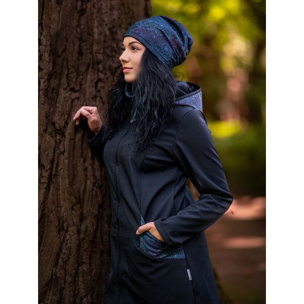 Unuo, Dámská čepice fleecová spadená, Temná mandala
