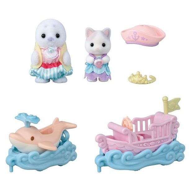 Sylvanian family Mořská vozítka a baby figurky v zábavném parku