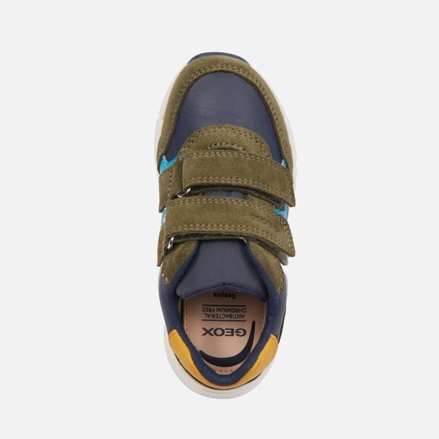 Khaki chlapecká obuv pro první krůčky Geox Flexyper Mini Boy