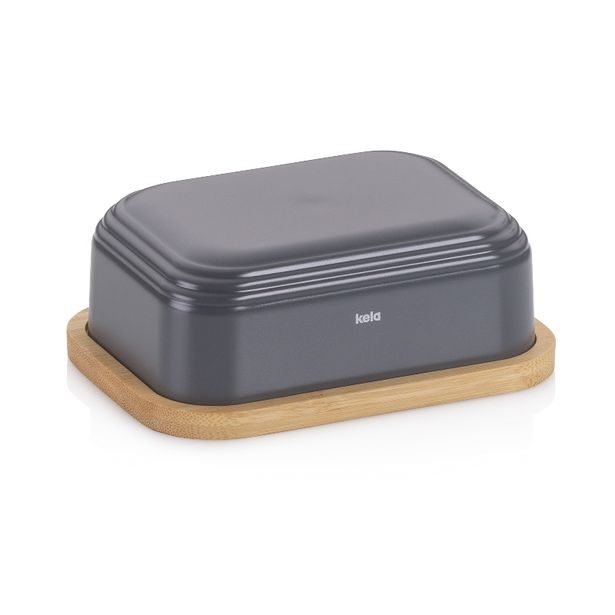 KELA Dóza na máslo Namur antracit 15,5x11,5x6cm KL-12083