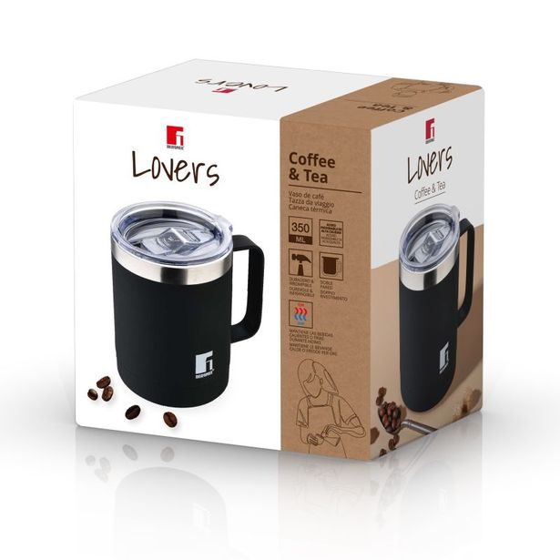 BERGNER Termohrnek 350 ml nerez černá BG-37788-BK