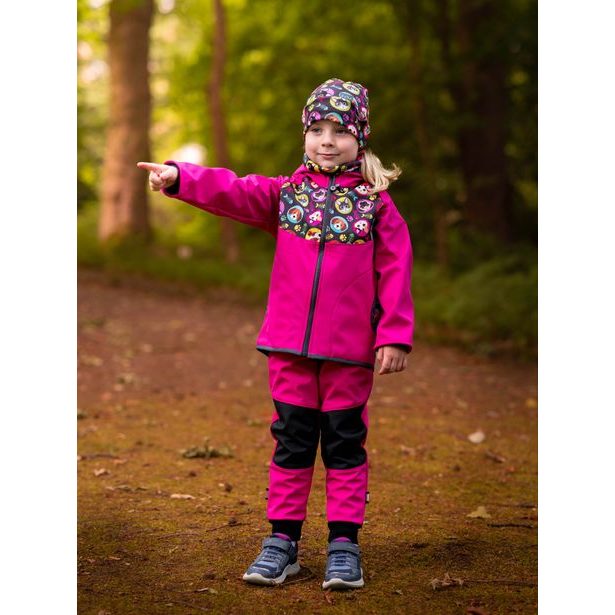 Unuo, Batolecí softshellové kalhoty s fleecem Street Strong, Fuchsiová