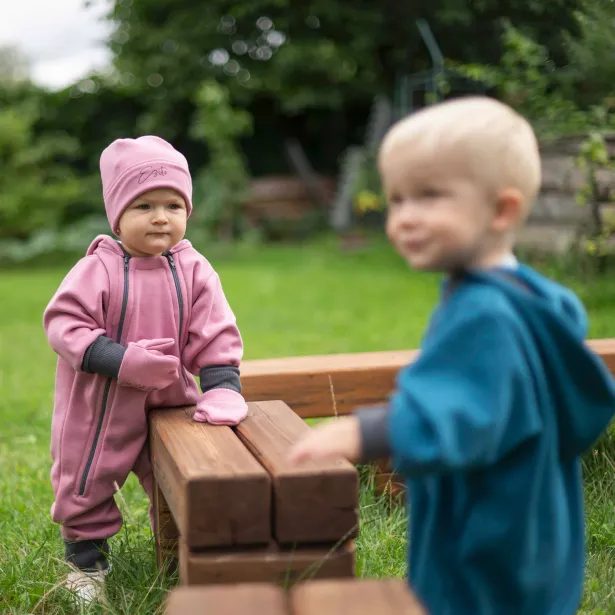 ESITO Teplákový overal rostoucí Warmkeeper Cyclamen pink - 68 - 74 / růžová