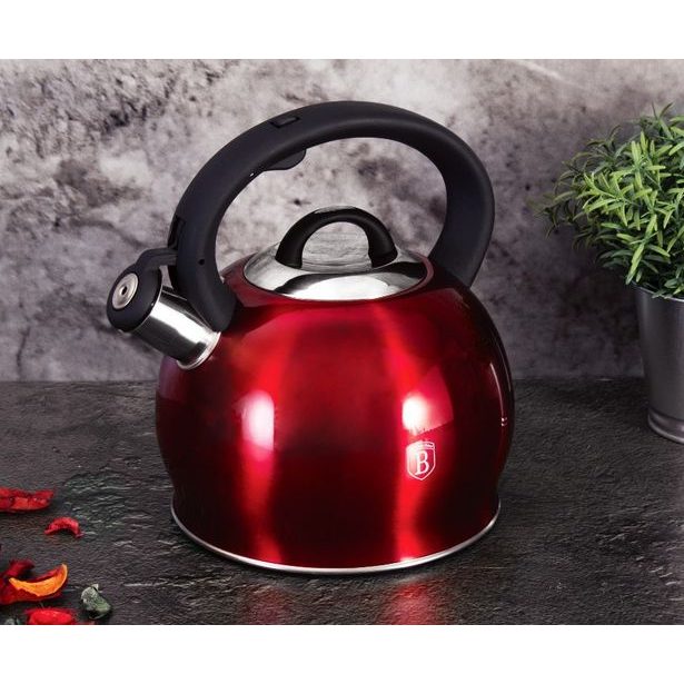 BERLINGERHAUS Konvice pískací nerez 3 L Burgundy Metallic Line BH-1074