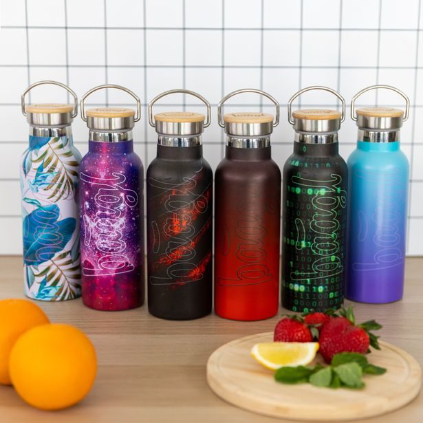 BAAGL Termoláhev s bambusovým víčkem Galaxy, 500 ml