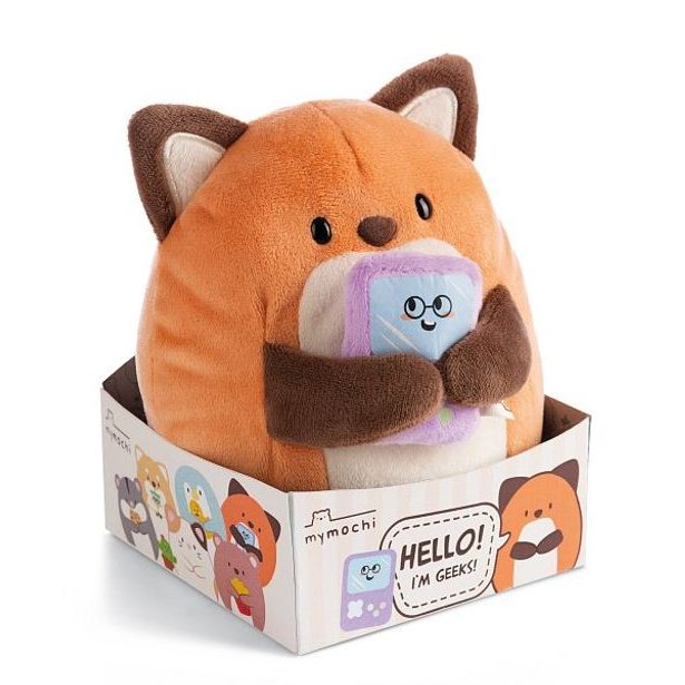 NICI NICI plyš MyMochi Liška Geeks 16cm s videohrou v dárkovém balení,11x12x6,5cm