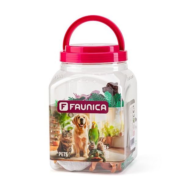FAUNICA Zvířátka Mazlíčci - sada figurek v MEGA tubě
