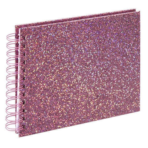 Hama album klasické spirálové GLAM 24x17 cm, 50 stran, růžová, bílé listy