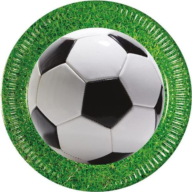 PROCOS TALÍŘE PAPÍROVÉ FOTBAL 8 KS, 23 CM_hamashop