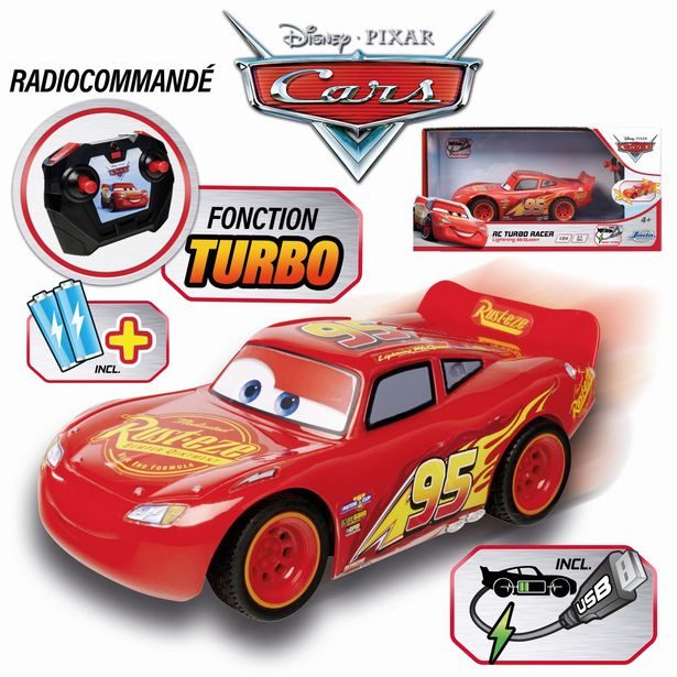 RC Cars 3 Blesk McQueen Turbo Racer 1:24, 17cm, 2kan