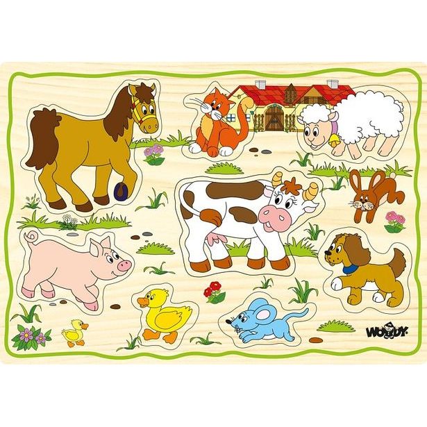 Disple. 12ks - Puzzle na doske "Detské motívy"