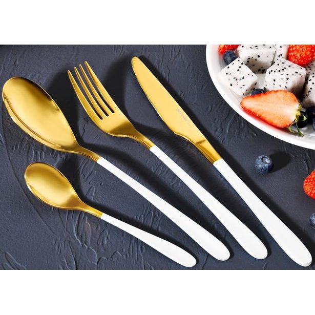 BERGNER Sada příborů nerez 16 ks Lisboa bílá BG-45150-WH