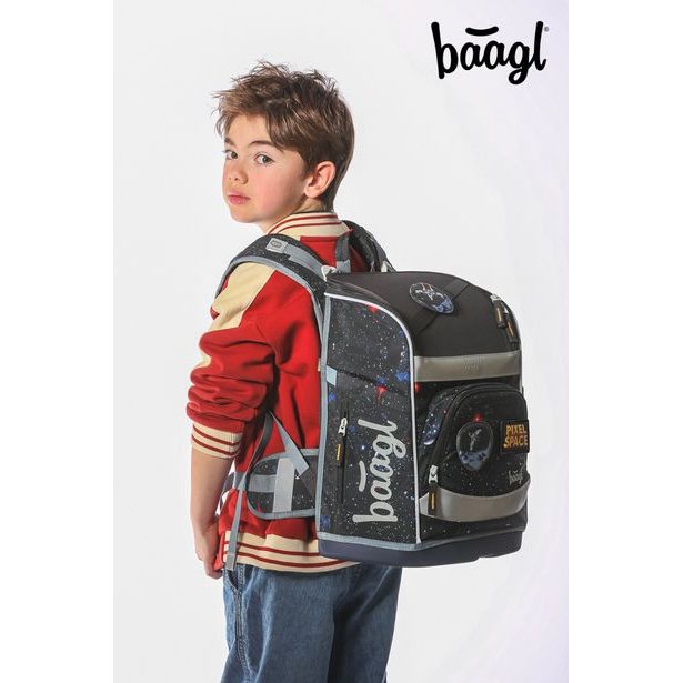 BAAGL Školní aktovka Zippy plus Pixel Space