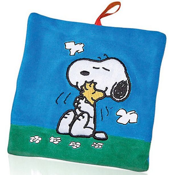 Nahřívací polštářek Snoopy modrý