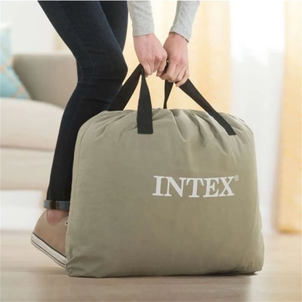 INTEX Nafukovací postel s integrovanou pumpou 152 x 203 cm KO-I03400850
