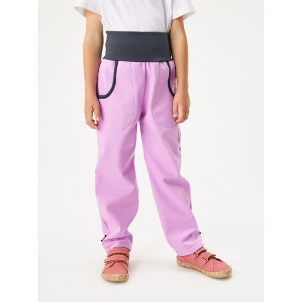 Unuo Dětské softshellové kalhoty s fleecem Basic, Lila