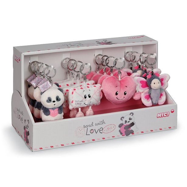 NICI NICI DISPLAY klíčenky Love 7cm assort, 4 druhy,16ks