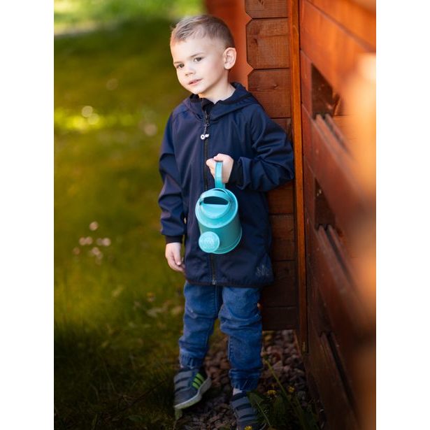 Unuo, Dětská softshellová bunda bez zateplení pružná Basic, Tm. Modročerná