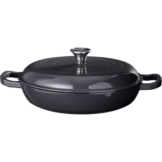 SIAKI HUISHOUD Pánev litinová s poklicí 30 cm šedá KO-C85000230