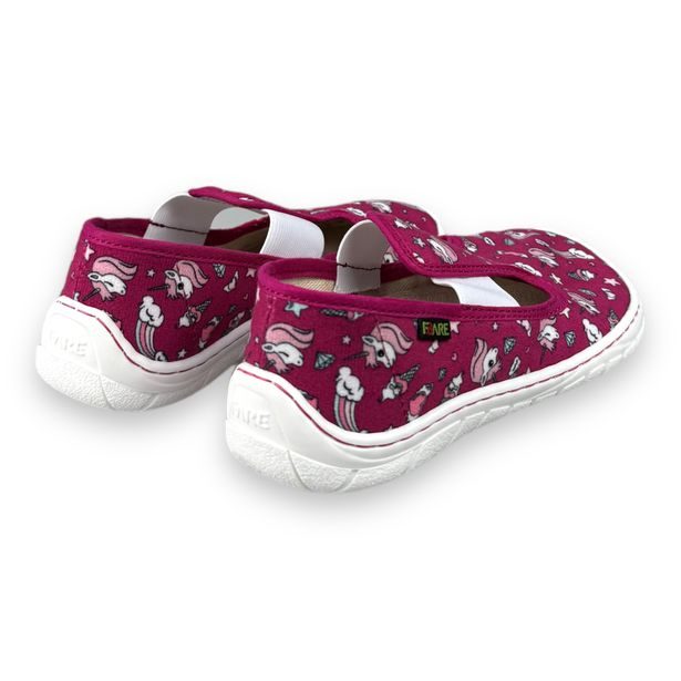 Domácí obuv FARE BARE na gumičku - Jednorožec