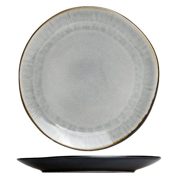 HIT Jídelní sada talířů 18 ks Kos černá/šedá HT-24327298