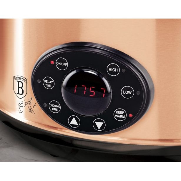 BERLINGERHAUS Pomalý hrnec s poklicí Slow Cooker 3,5 l Black Rose Collection BH-9383