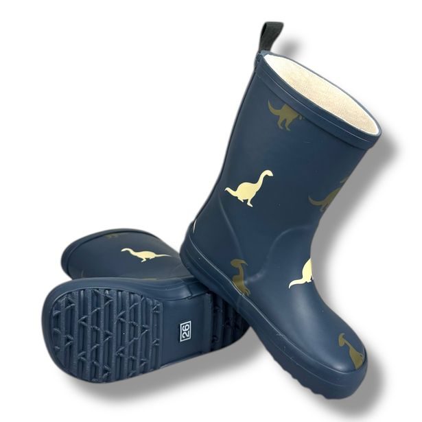 Bundgaard Charly – barefoot dětské holínky s užší patou a širší špičkou Dino