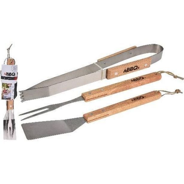 sada náčiní 3díl.NR/dřevo,grilování 35cm