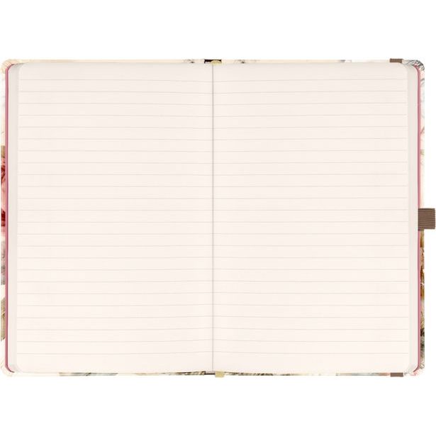 NOTIQUE Notes Pudrové květy, linkovaný, 13 x 21 cm