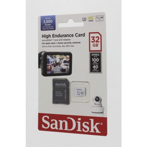 SanDisk microSDHC High Endurance Video 32 GB C 10 U3 V30, adaptér, NÁHR. ZA 139712