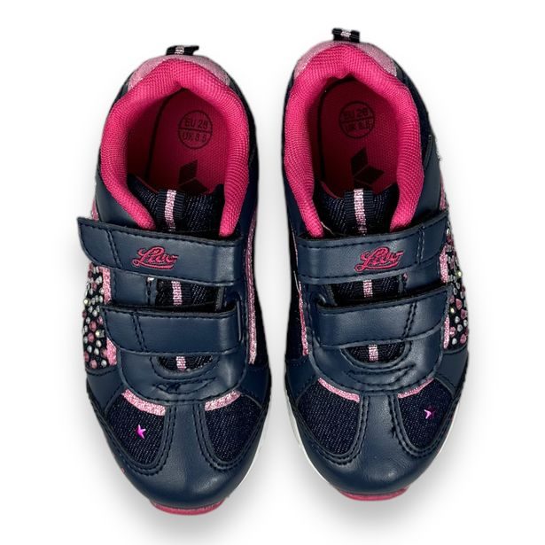 Dětské tenisky s LED blikačkou LICO - Marine/pink