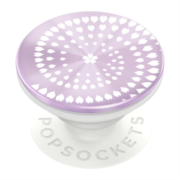 PopSockets PopGrip Gen.2, Backspin Infinite Blossom, otáčecí (kuličkové ložisko), fialový/bílý